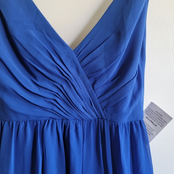 Ieena for Mac Duggal, Tiered Ruffle Fit &‎ Flare Mini Dress, Royal Blue, Size 0 - Picture 8 of 10
